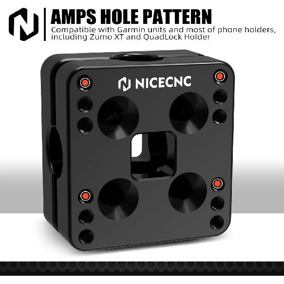 NICECNC 12MM GPS Holder Bar Clamp Compatible With Yamaha Tenere 700,Super Tenere XTZ1200 14-22,R1200 1250 GS And GSA 14-22,Aprilia Tuareg 660-
