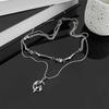Titanium Steel Double Layer Star Cross Necklace For Man Women Luxury Design Hip Hop Clavicle Chain Fashion  Wholesale