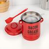 Grease Container for Kitchen Large Capacity Grease Strainer and Container for Baking Roasting Meal Prep Holiday Camping