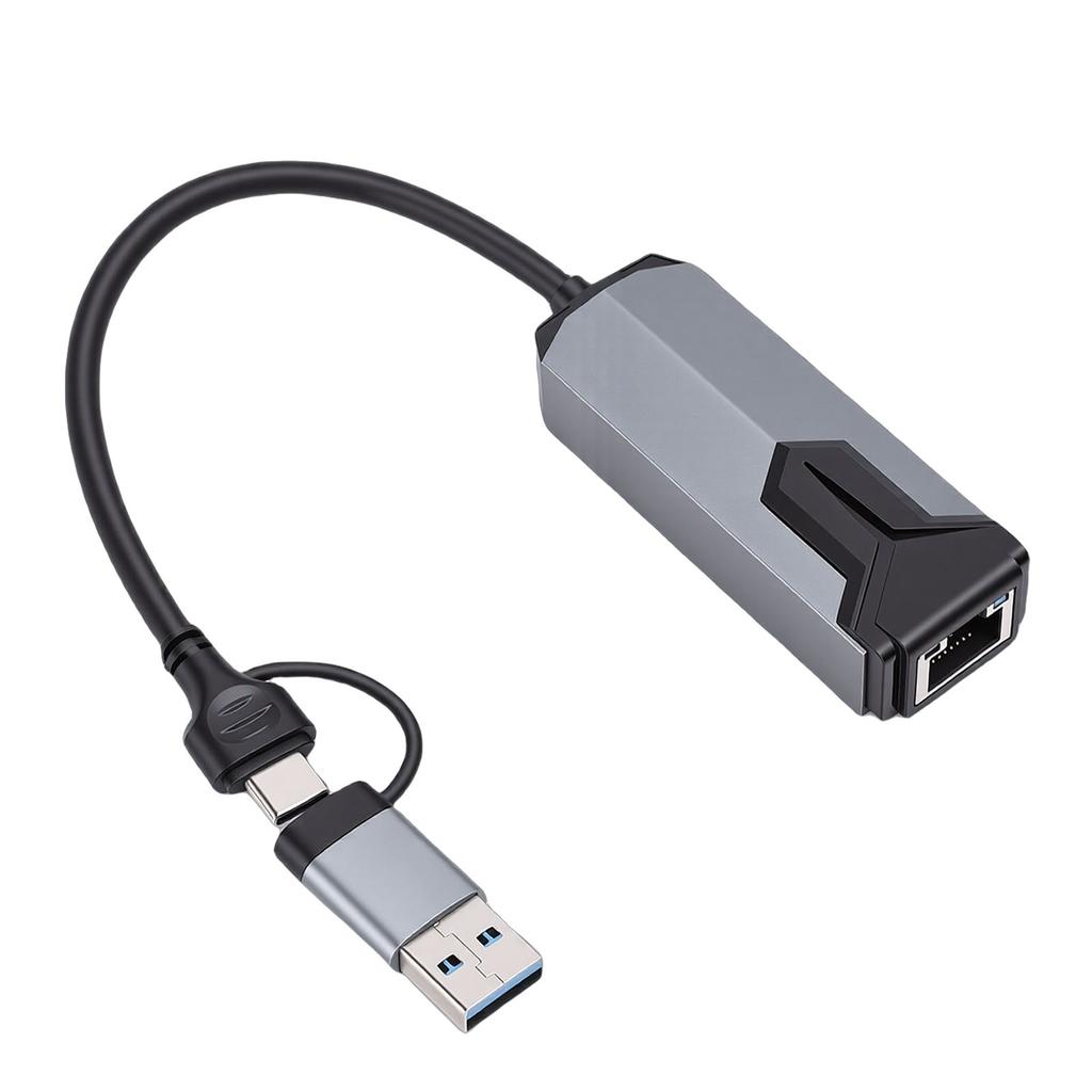 USB Type C to 2.5G Ethernet Adapter 2500Mbps RJ45 Gigabit Network Speed for Laptop USBC Devices