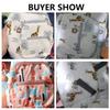 Baby Stroller Organizer Bag, Large Capacity Cartoon Print Mummy Bag, Portable Hanging Storage Caddy with Bottle Holder for Travel