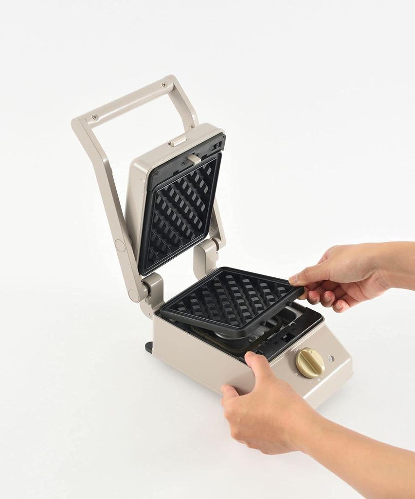BRUNO Grill Sandwich Maker, Single Waffle Plate, BOE083