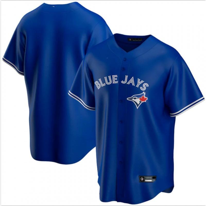 2026 Toronto Blue Jays 27 Baseball Jersey Loose Fit Button-Up Short Sleeve V-Neck Cotton Shirt Men