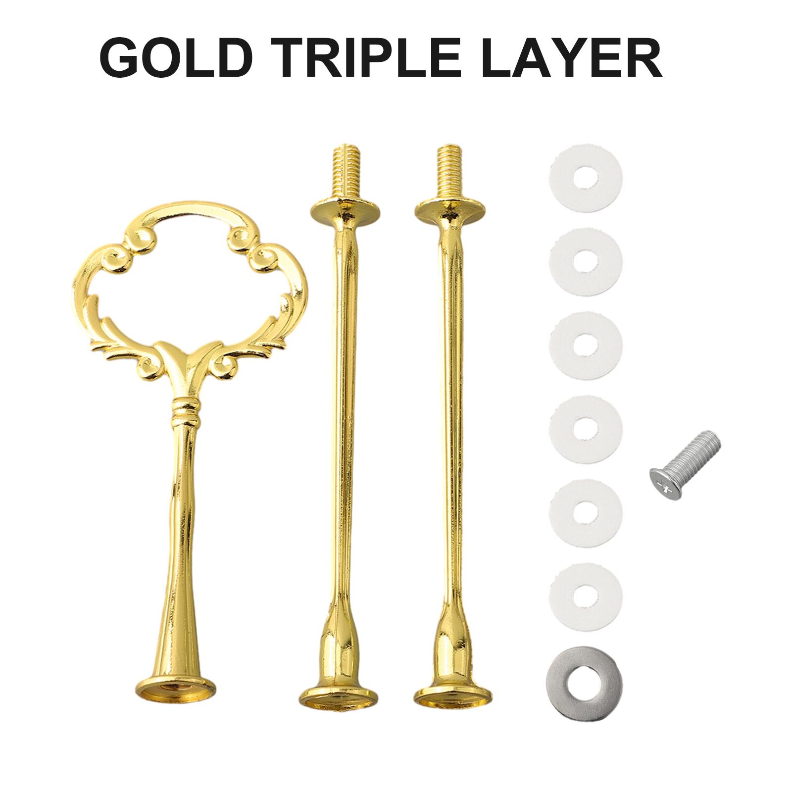 

Cake Pan Holder Cake Plate Stand For Cake Pans And Fruit Pans In Weddings 2 Or 3 Layers European Style Gold Silver Zinc Alloy Gold Double Layer