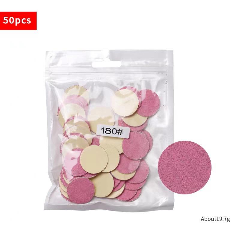 50/Pcs White Sanding Paper Pedicure Foot Care Tools 15Mm 20Mm 25Mm 35Mm Nail Drill Bit Disk Disc Salon Calluse Replaceable