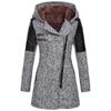 Autumn Winter Hooded Waistline Slim-fit Coat Women Casual Coats Elegant Vintage Fashion Oversized Overcoat