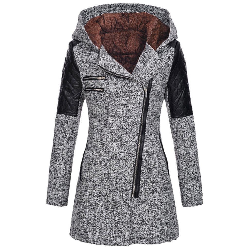 Autumn Winter Hooded Waistline Slim-fit Coat Women Casual Coats Elegant Vintage Fashion Oversized Overcoat