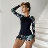 Costume da Bagno da Donna a Maniche Lunghe Costume Sportivo per Surf Tankini Set Costumi da Bagno da Spiaggia Costume da Bagno Due Pezzi Piscina Costume da Bagno da Donna