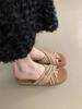 Bohemian Flat-bottomed Woven Cross-strapped Slippers for Women's Summer Wear 2025 New Design Niche Cool Slippers for Women