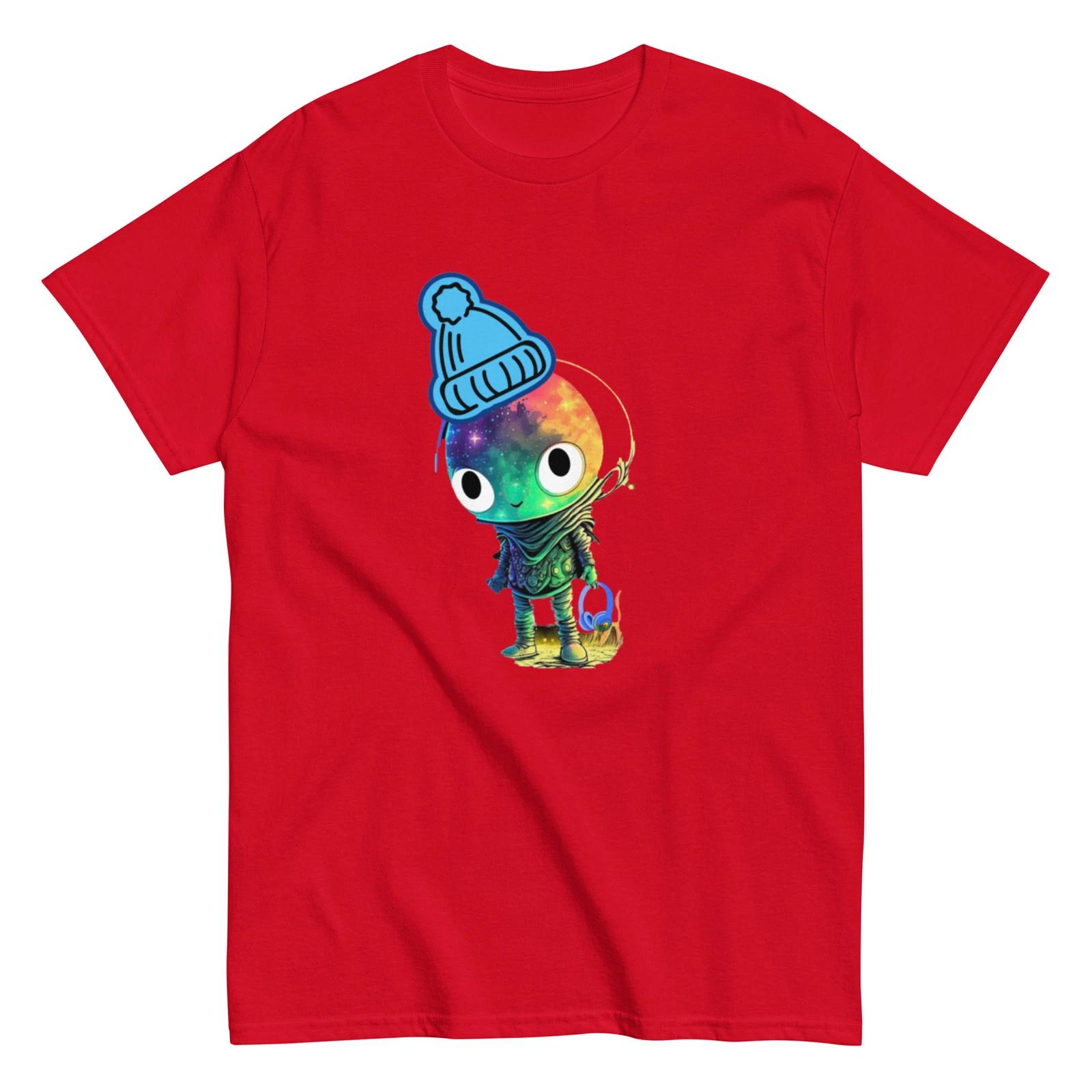 Baby Martian Graphic Art Adult T-Shirt - Alien Graphic Streetwear Tee – (Unisex) S