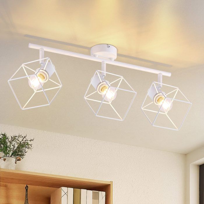 Spot de plafond - NETTLIFE - Spot 3 ampoules E14 - Blanc - Pivotant 350° - Métal