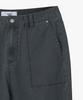 WEST GRAND BOULEVARD Cut-Off Vintage Loose Straight Fatigue Pants Washed Charcoal