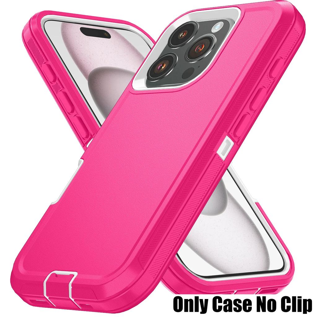 Military Defender Shockproof Armor Phone Case For IPhone Air 17 16 Pro Max 15 14 Plus 13 12 11 Smooth-Touch Ott PC+TPU Box Non-slip Protect Cover Clip