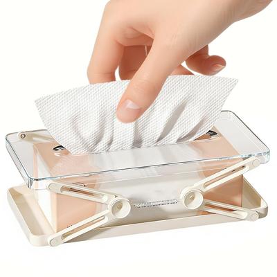 Spring Loaded Tissue Box Lifting Tissue Box Multipurpose Dispenser Case Napkin Paper Box For Bathroom Kitchens Dining Rooms