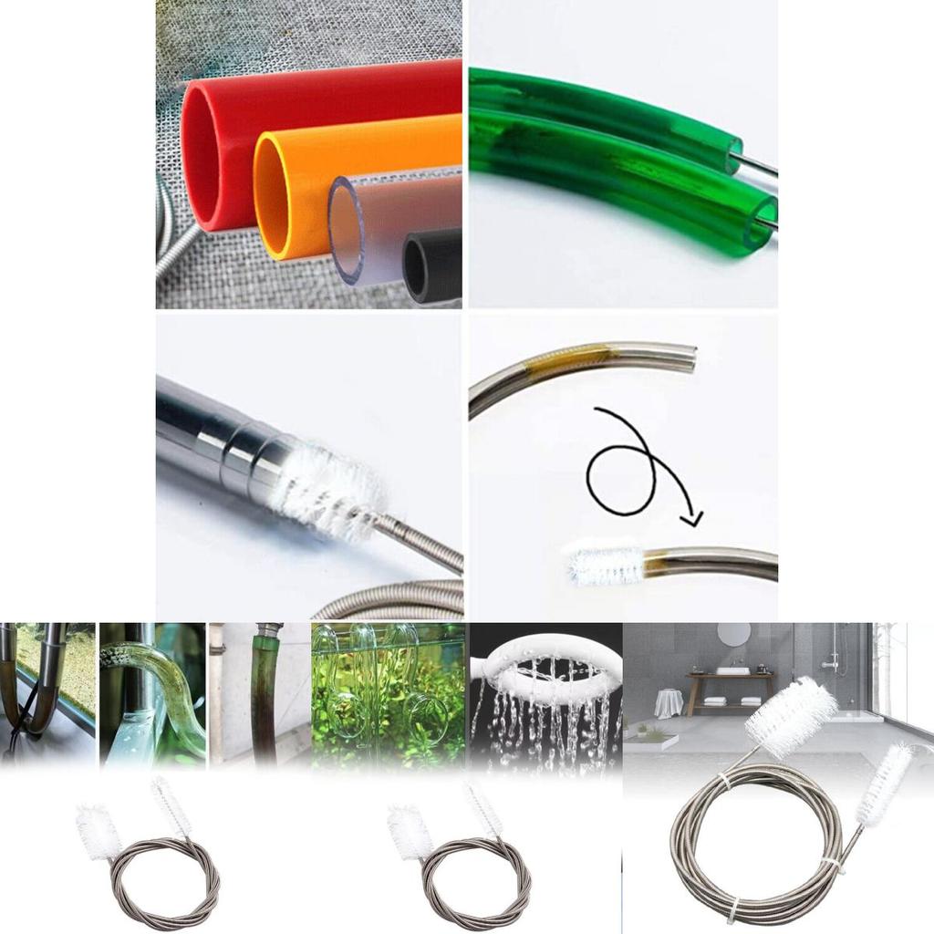Versatile Pipe Cleaning Brush With Nylon Hair And Stainless Steel For Home Use