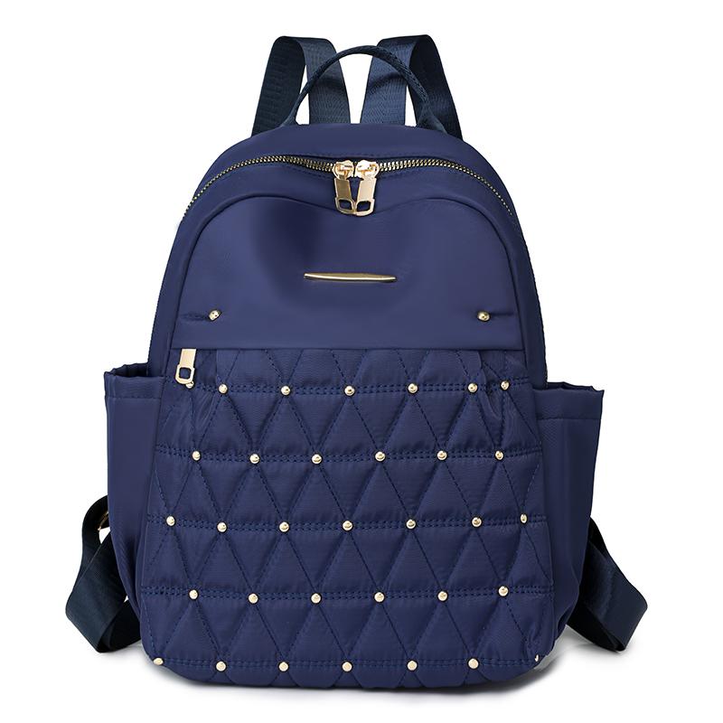 Rhomboid Stickerei Rucksack Damen Rucksack Große Kapazität Wasserabweisender Reiserucksack