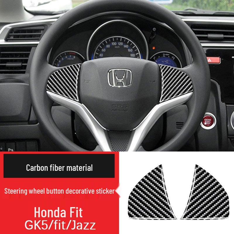 Отделка рулевого колеса из углеродного волокна для Honda Fit GK5 JAZZ