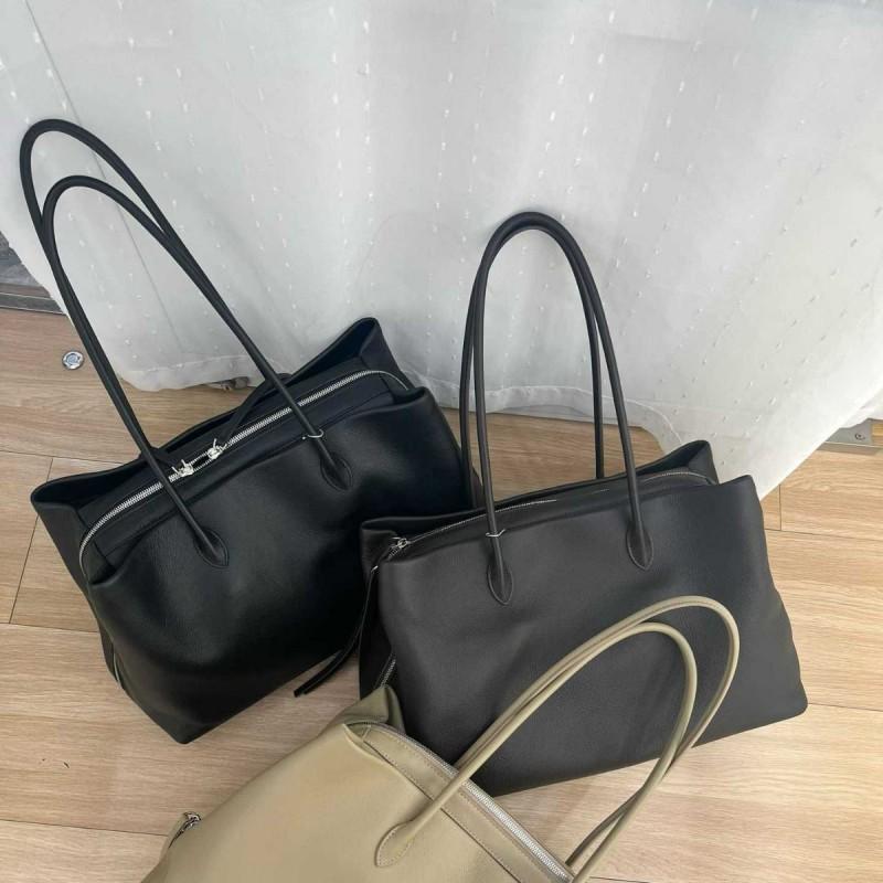 Genuine Leather Tote Bag Women Large Capacity Shoulder Top Grain Cowhide Daily Use Urban Style