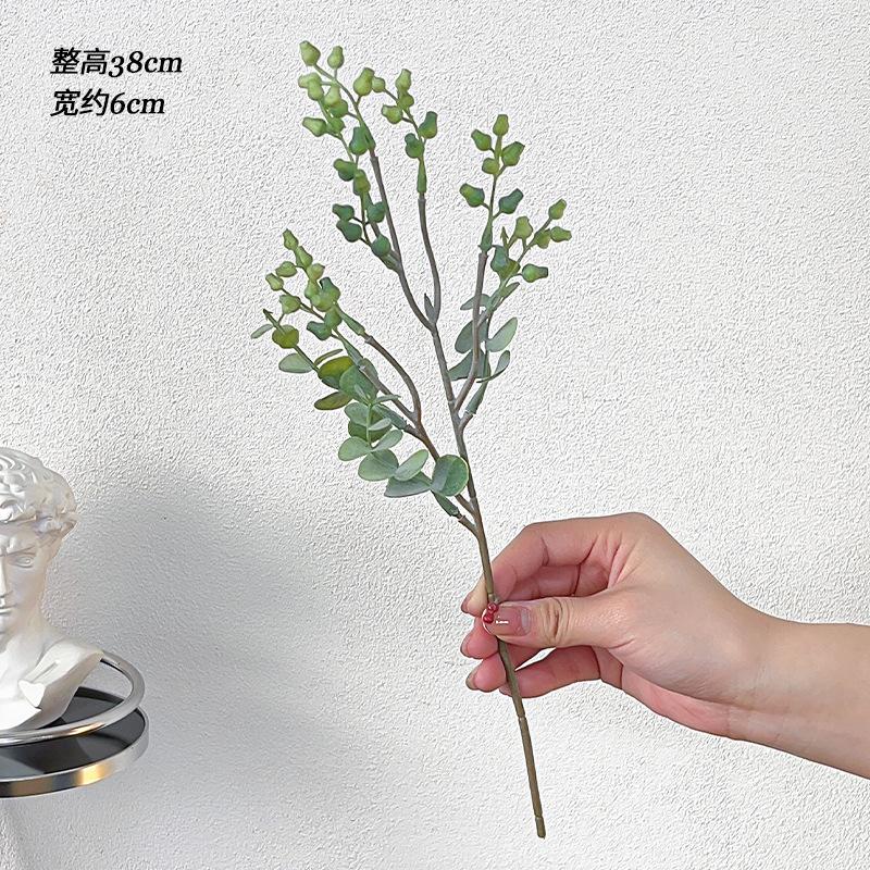

Nordic Style Simulation Eucalyptus Fruit Money Fake Flowers Green Plants Bouquets Living Room Dining Table Decorations Ornaments 5pcs зелёный