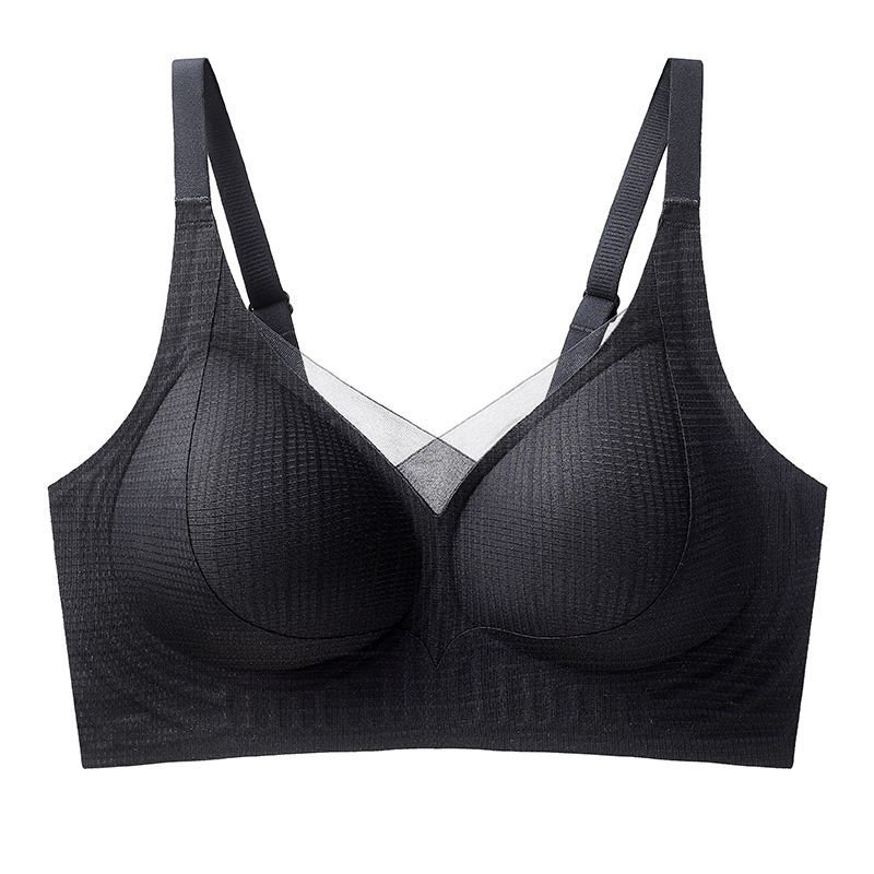 

Lift and gather the upper support to prevent sagging bra cover without steel ring, side collection of secondary breasts, autumn and winter style M【34/75bc 40-50kg 】 чёрный