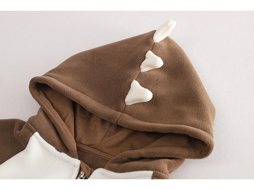Boys' Fleece Hooded Jacket & Pants Set - Korean Style Winter Fashion