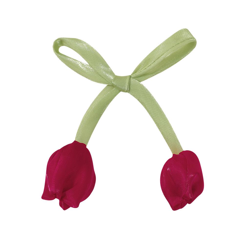6PCS Korean Style Flower Bud Tulip Hair Rope Children Clothing Hair Clips and Hairbands Children Clothing Bags Accessories