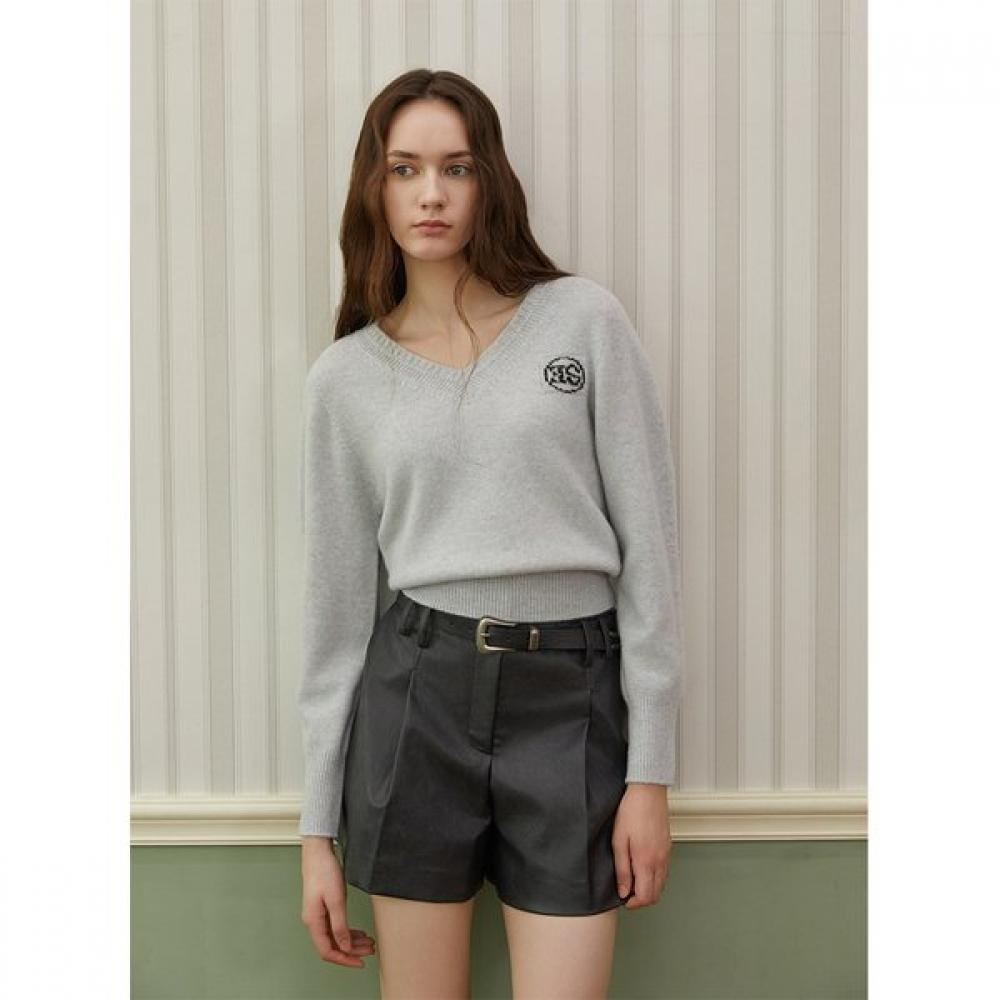 Egoist Свободный крой Синий V-образный вырез Вязаный пуловер Er4kl162 BK66 13330₽