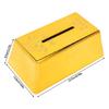 Golden Brick Tissue Dispenser ABS Materials Household Storage Solution Multipurpose Napkin Storage Container