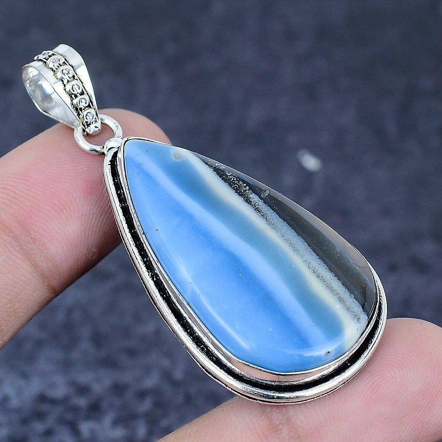 Natural Owhyee Opal Gemstone 925 Sterling Silver Jewelry Pendant 2.17" S2r77