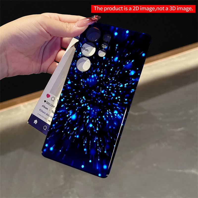 2DFlat Samsung Phone Case Blue Cosmic Particle Explosion Phone Case Applicable To Galaxy S22 S23 S24 S25ULTRA S26 A12 A13 A14 A15 A16