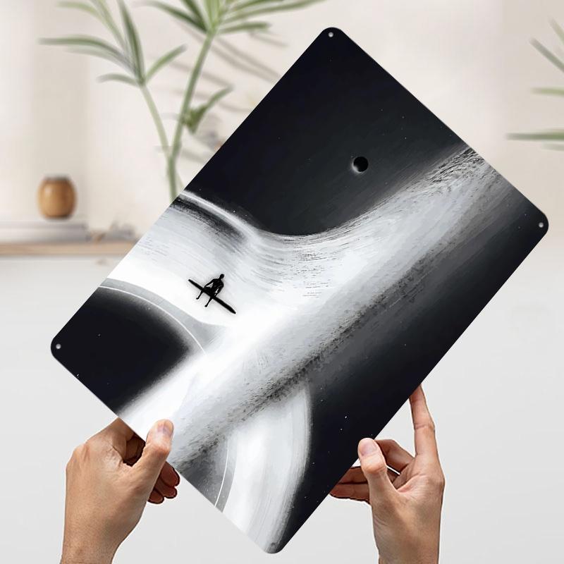 

Surfer in Space Poster Customized Wall Art Vintage Metal Signs Retro Tin Plaque for Man Cave Desk Decor Office Decoration Gaming 20x30cm（7.8x11.8inch）