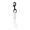 Hand Woven Diving Lanyard Anti Lost Strap Underwater Safety Rope with Stainless Steel Clip White
