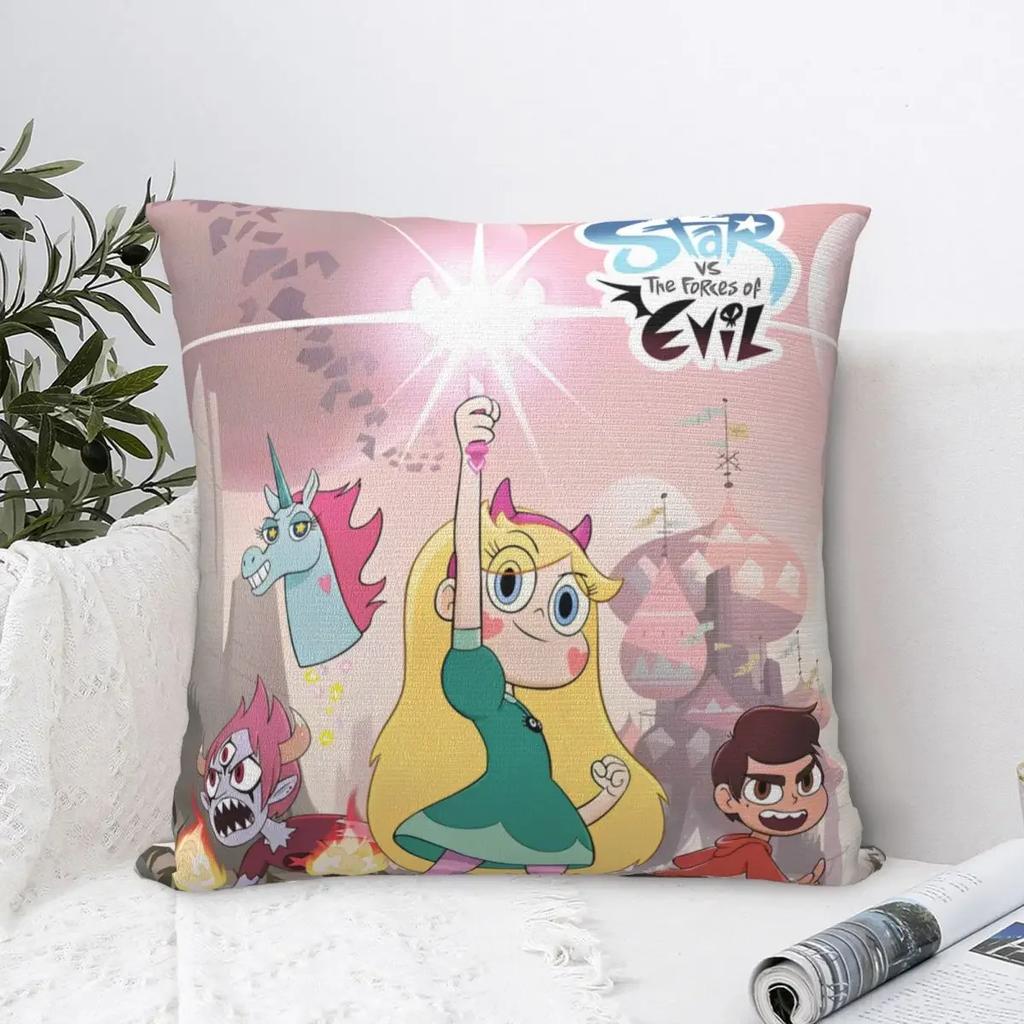 Star Vs. The Forces Of Evil Pillowcase Soft Polyester Cushion Cover Decor Cartoon Cute Throw Pillow Case Cover Bed Square 45cm