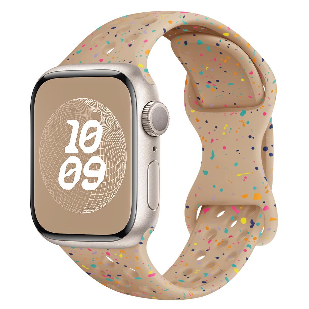 Original Silikonarmband für Apple Watch Band 44mm 45 46 40 41 38 42mm Armband Atmungsaktiv iwatch Serie 10 9 8 SE 7 6 Ultra 2 49mm