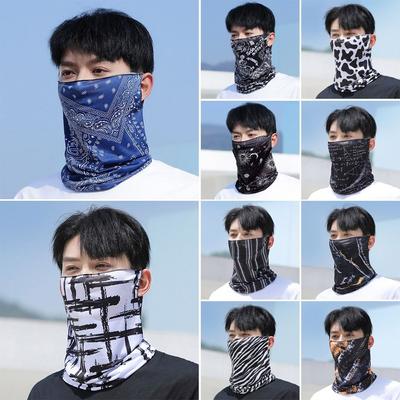 Elastisches Eisseiden-Bandana Kopf Gesicht Hals Gamasche Hängende Ohren Atmungsaktive Gesichtsbedeckung Schal Radfahren Sturmhaube Herren Damen