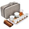 Dehua High-end White Porcelain Kung Fu Tea Set Portable Set Gift Box Business Accompanying Hand Gift