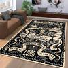 Will the Circle Be Unbroken Poster Coffin Skull Ornate Black Folk Music Art Retro Area Rug Accent for Lounge Studio Bedroom Floor
