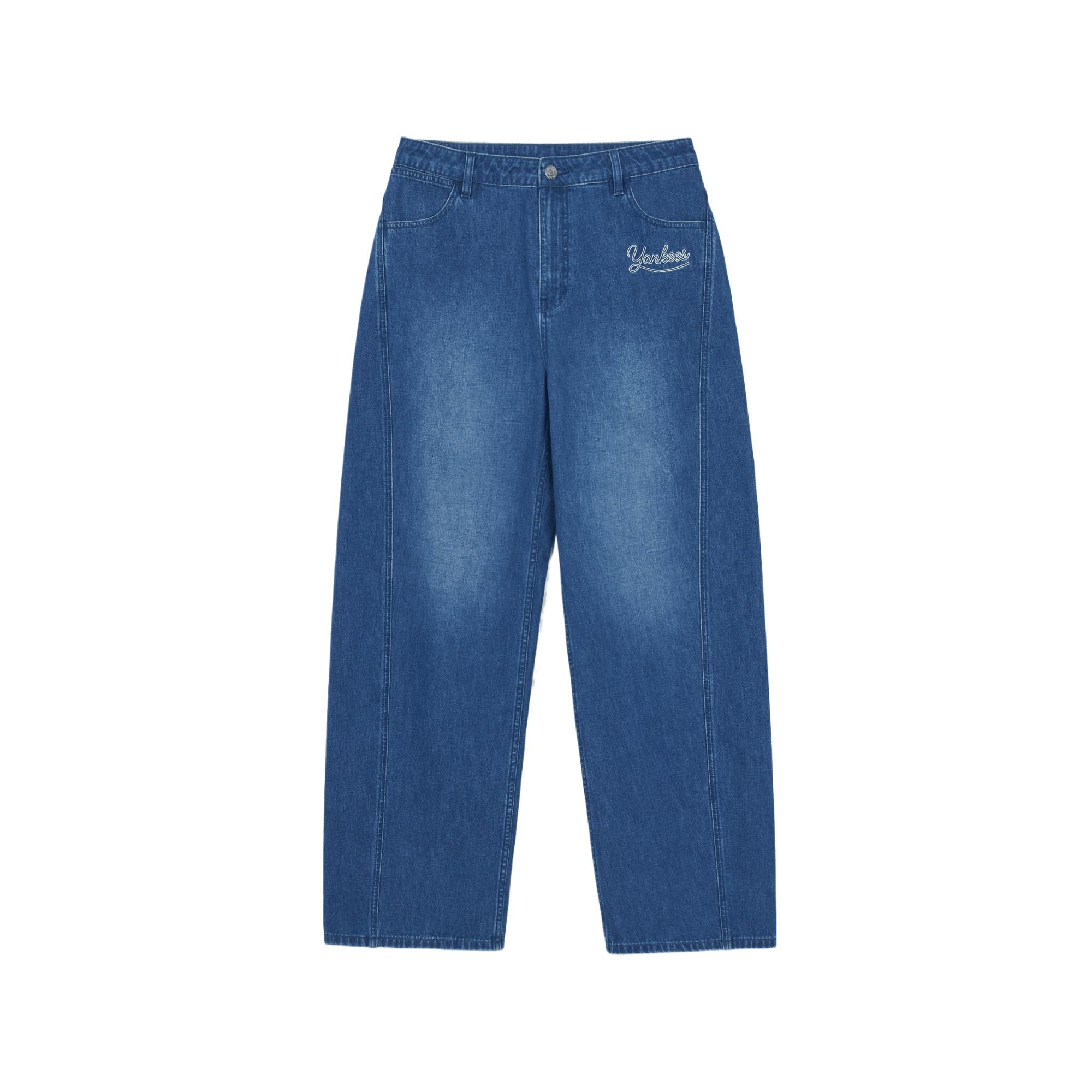 MLB Jeans Men s Navy Blue Moderate Wide Leg Pants 3LDPV0261-50INS M