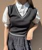 WEGO PHILLY Line Vest Docking Short Size Black Shirt, Girly, Sleeve, Women's, F,