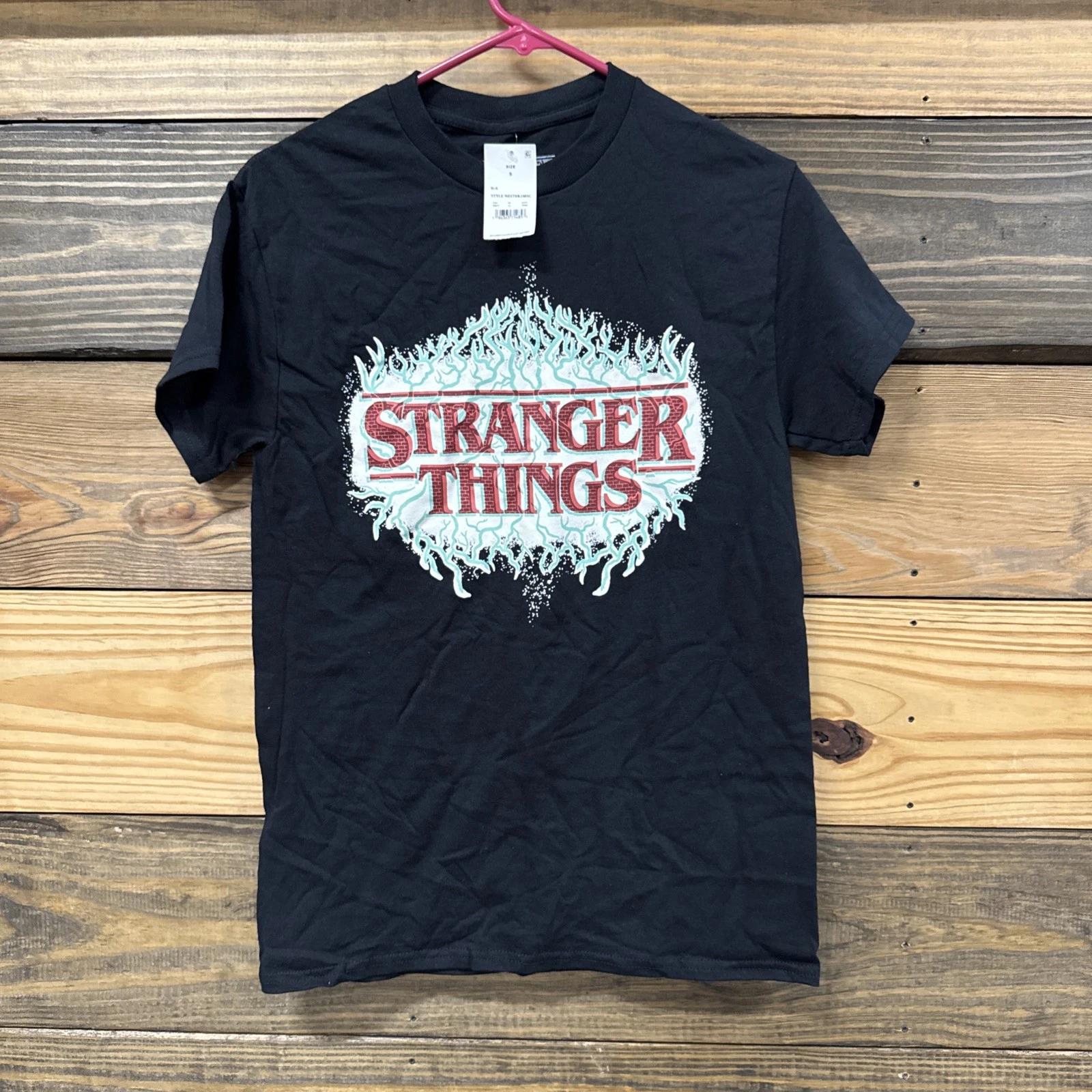 Stranger Things Netflix T-Shirt Size S Black Graphic Demogorgon Flames Tee NWT’s M