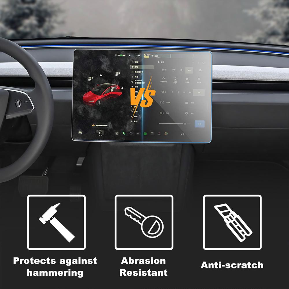 Tempered Glass Screen Protector for Tesla Model 3 2024-2026 Navigation Display Interior Accessory