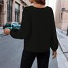 Women's Fashion Casual Solid Color Satin Shirt Casual Pleated Long Sleeve Top