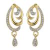 Elegant Estele Women's Drop Earrings In Gold and Silver Plated with Crystals