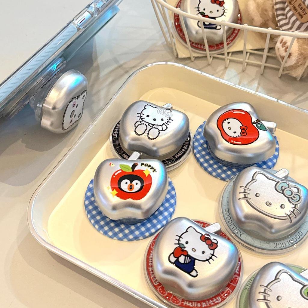 MagSafe-Compatible Silver Electroplated 3D Cartoon Kitty Magnetic Bracket