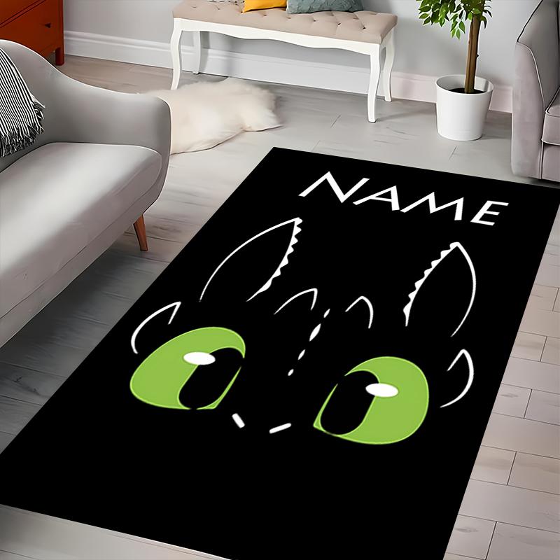 Custom Personalization How To Train Your Dragon Toothless Area Rug - Perfect For Kitchen, Bathroom,Laundry Room Decor Large Size Available,Gift All Se