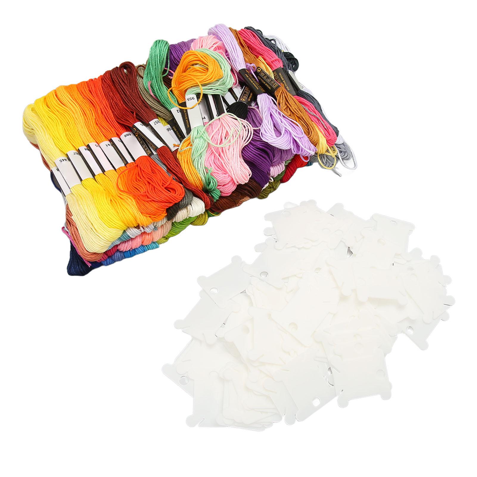 

100 мотков ниток для вышивки крестиком Colorfast Smoothly Cross Stitch Crafts Floss с 100 шт. мулине