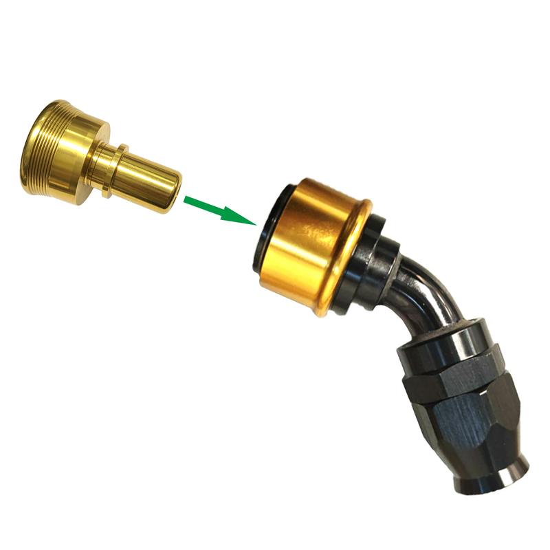 AN4 AN6 AN8 AN10 AN12 Quick Release Fittings Adapters Stopper Plug Male Push In Straight Aluminum Universal Gold Hose End Cover