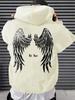 Wing-print Men Women Pullover Hoodies Outdoor Street Casual Hip-hop Trend Sport Gothic Autumn Winter Warm Sweatshirt Clothes Top