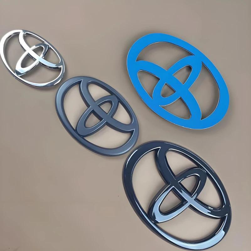 3D Car Logo Badge Front Head Grill Hood Bonnet Emblem For Toyota Corolla Camry Hilux Yaris RAV4 Rear Tail Bumper Trunk Accessory