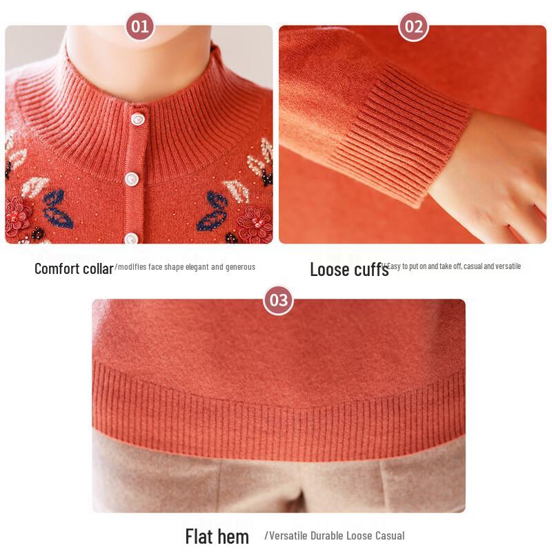 Women's 100% Merino Wool Half-High Collar Sweater